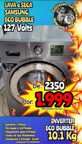 Máquina LAVA e SECA SAMSUNG 10KG Grafite Entrega Grátis*! instalamos*