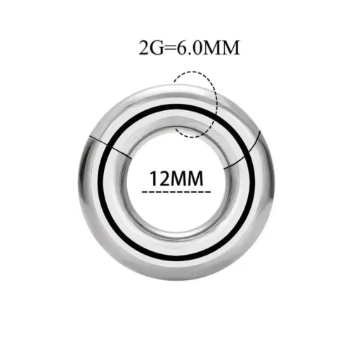 Par piercing aço inoxidável 316L - 6.0MMx12MM