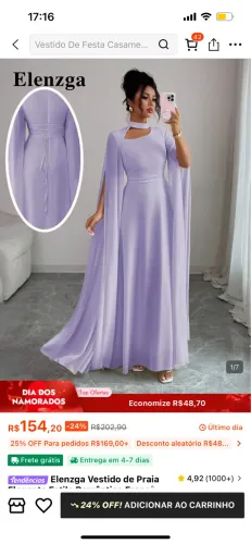 Vestido Madrinha Lilás/Lavanda