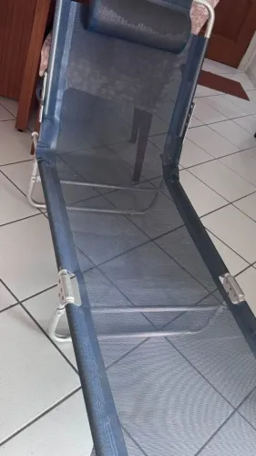 Cadeira Espreguiçadeira em Alumínio Azul Marinho