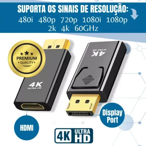 Adaptador Displayport para Hdmi novo lacrado com garantia!