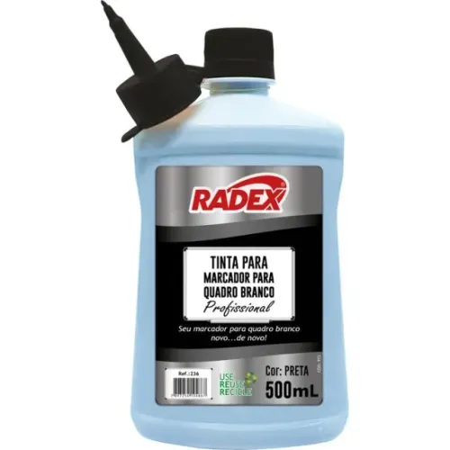 Tinta marcador quadro branco Reabastecedor 500ml Preto - Radex