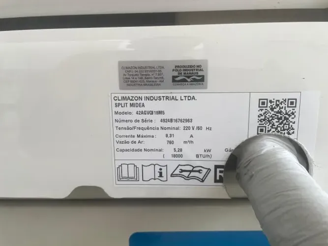 Ar Condicionado Split Midea Inverter 18.000 BTUs Quente/Frio 220V - Seminovo