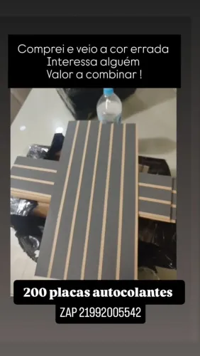 Placas de MDF cinza autocolantes para parede 