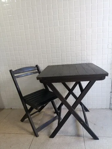 Conjunto de mesa dobrável 
