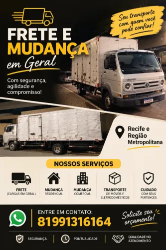 Fretes e mudanças em geral 