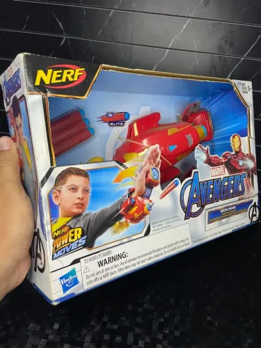 Lançador de Dardos Homem De Ferro Repulsor Nerf Power Moves - Hasbro