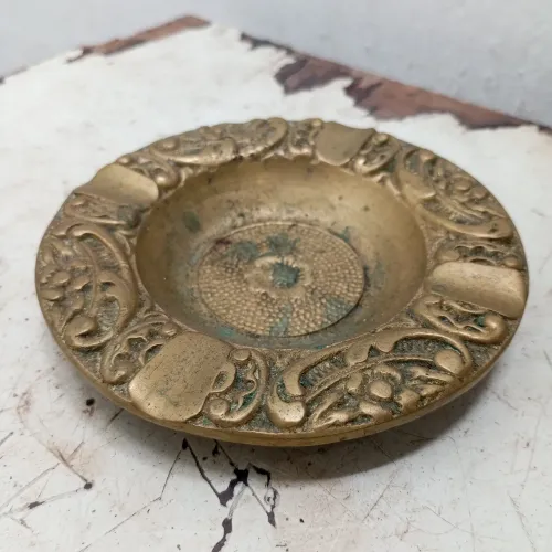 Antigo Cinzeiro Bronze 12cm