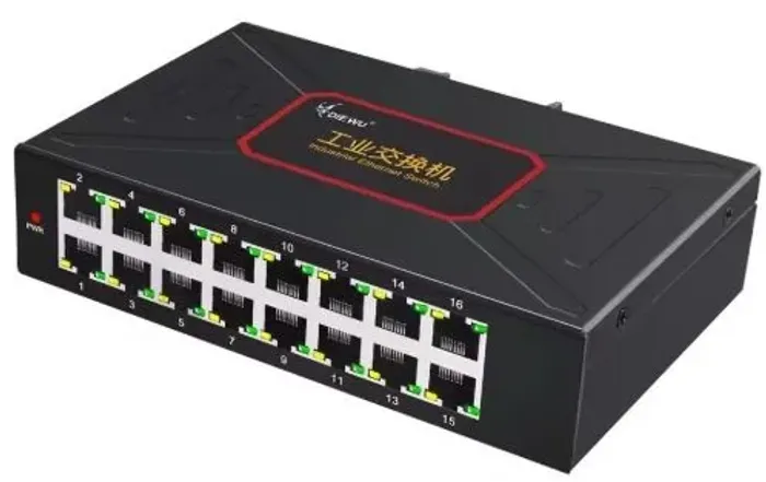 Switch Industrial Ethernet 16 portas (DIEWU)