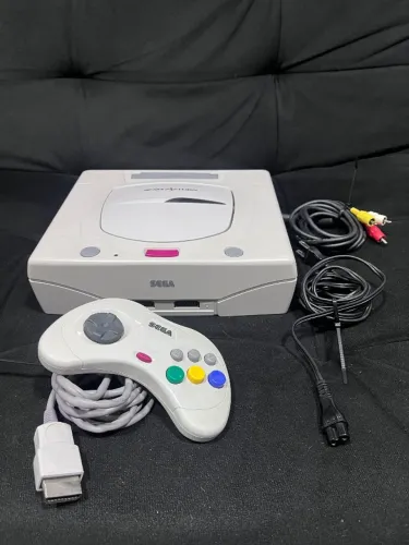 Sega Saturn Japonês Branco COMPLETO COLECIONADOR