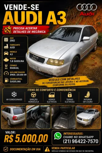 Audi A3 1.8 Turbo 180cv 5P Mec. 2002