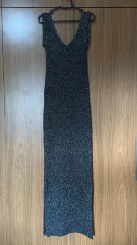 Vestido Longo Lurex Premium - Elegância com Brilho Discreto