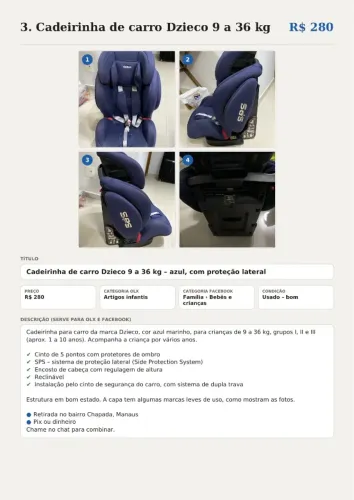Cadeirinha de carro Dzieco 9 a 36 kg - azul, com proteção lateral