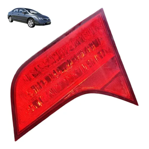Lanterna Tampa Traseira Direita New Civic Lxs 1.8 Flex 2007 Direito/passageiro Vermelho