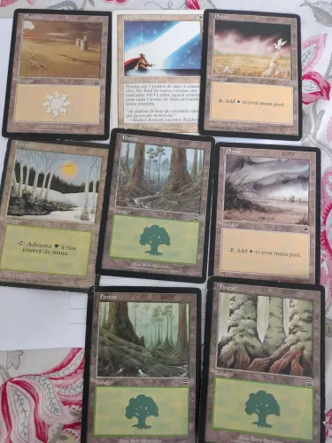 Lote de cartas Magic gathering edição de 1990 vintage retro