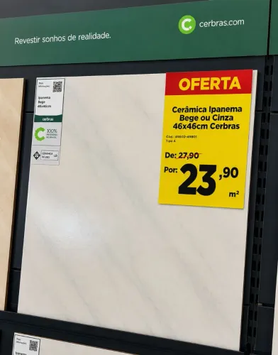 CERÂMICA EM PROMOÇÃO