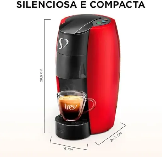 Cafeteira Expresso Tres Lov Vermelho 127V Vermelho