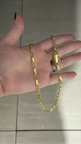 Corrente banhada a ouro 18k