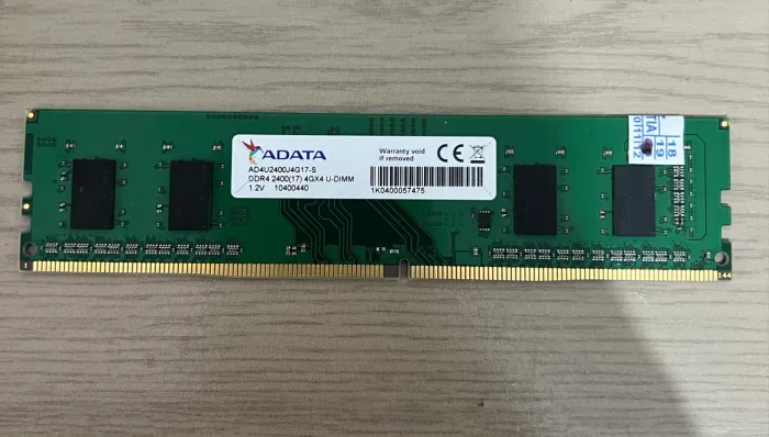 Lote 2 Memórias RAM 4GB DDR4 2400MHz (Kingston + ADATA) Total 8GB - No Estado
