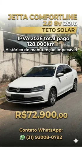 Volkswagen Jetta Comfortline 2.0 T.flex 8V 4P Tipt. 2015
