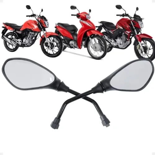 Par Retrovisor Moto BMW F800 rosca Honda MINI / GRANDE / Modelo Kawasaki Z400 Rosca 10MM