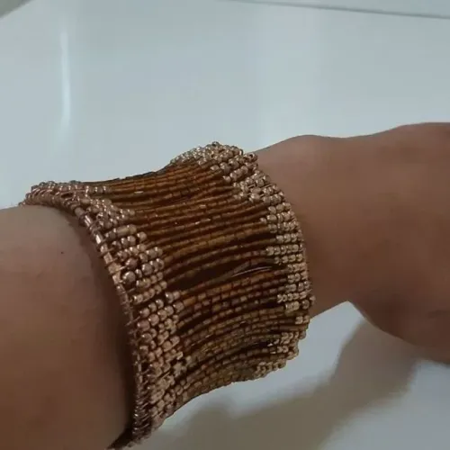 bracelete de miçangas ajustável