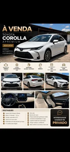Toyota Corolla Altis Prem. Hybrid 1.8 Flex AUT 2021