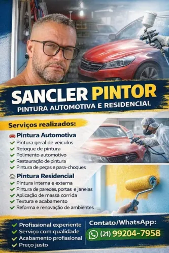Pintor disponível pra trabalhar 