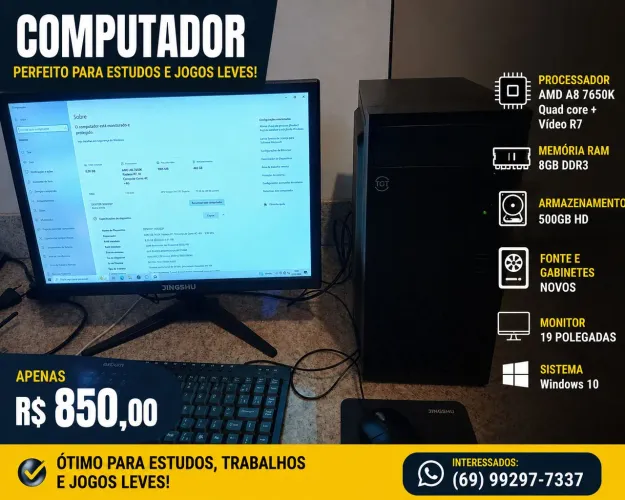 Pc completo AMD quad core