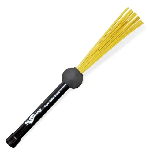 Baqueta Vassourinha Cajon Nylon Brush Spanking Retrátil - Cerda Amarela