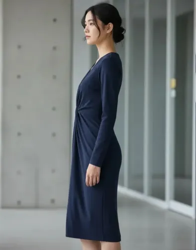 Vestido Zara Azul Marinho Tamanho P