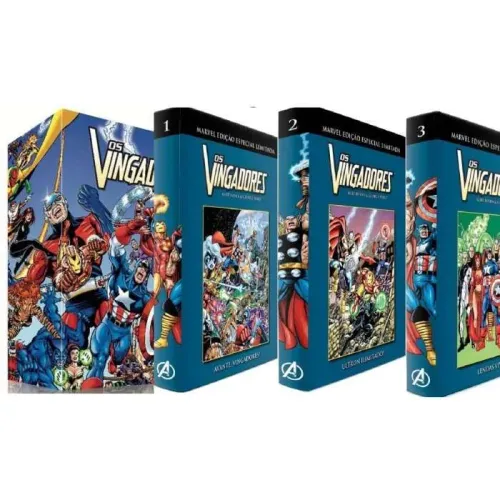 Box Os Vingadores + Capitão América volume 1 ao 3 (Salvat)