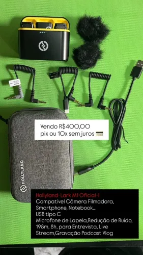 Microfone lapela sem fio-lark m1 Hollyland