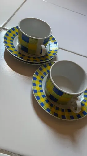 Xícaras de chá de porcelana vários modelos 