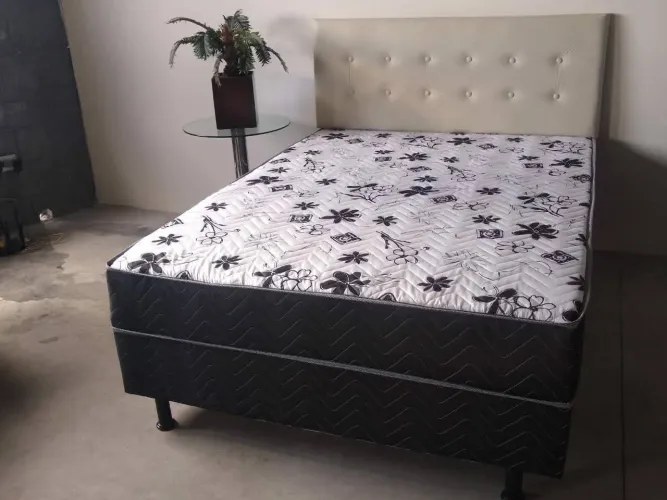 CAMA CASAL BOX CONJUGADA COLCHAO ACOPLADO 20CM COM MOLAS ENSACADAS OU SEM FRETE GRÁTIS
