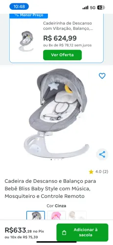 Cadeira de descanso bebê 