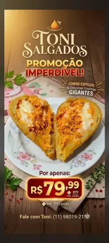 Salgados congelados 