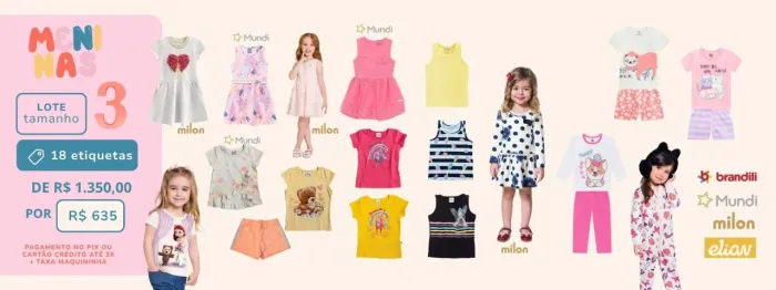LOTE Roupas Novas Infantis