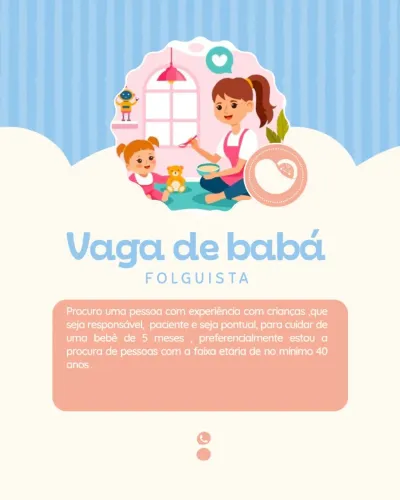 Vaga para CARUARU , PARA FOLGUISTA DE BABA ( OBS: PARA DORMIR)