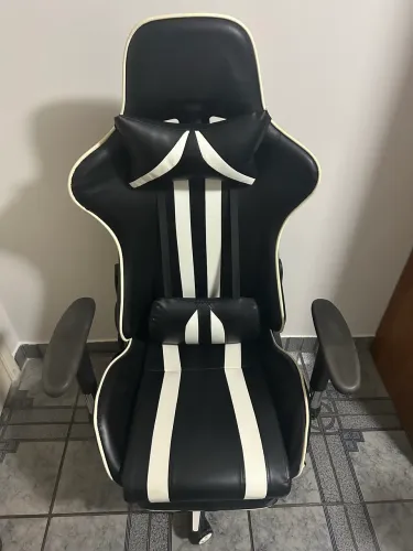 Cadeira Gamer Mobly Legends Reclinável Preta e Branca