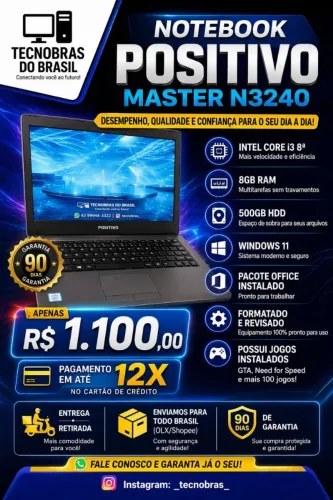 Notebook Positivo com jogos