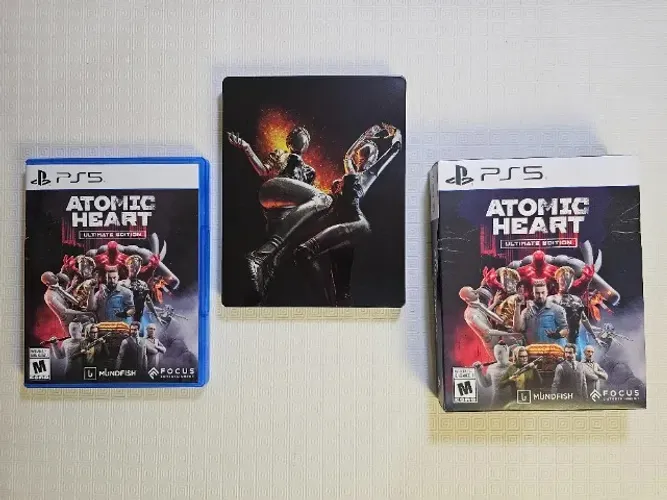 Atomic heart ps5 ultimate edition + steelbook + codigo nao usado