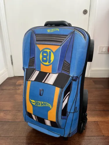 Mochila Escolar Infantil de Rodinhas Hot Wheels Mattel em EVA Maxtoy