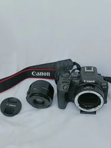 KIT CANON EOS R10 + LENTE 50MM F/1.8 + ADAPTADOR 7ARTISANS EF-R