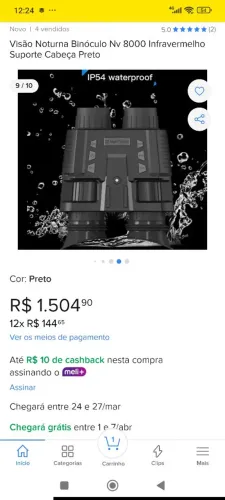 Vendo binóculo visão noturna nv 8000