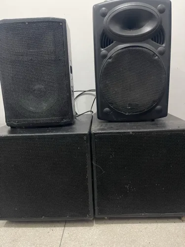 Sistema de Som 2 Subs 1000rms +2 Caixas de Alta 500 Rms+Amp 4000 Rms