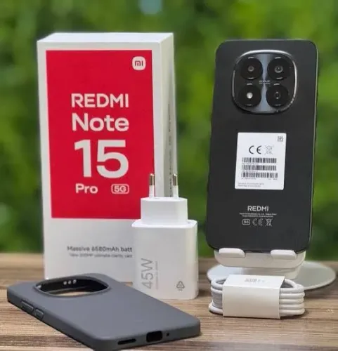 CELULAR REDMI NOTE 15 PRO 5G PRETO NOVÍSSIMO ACOMPANHA CAIXA E CARREGADOR ORIGINAL