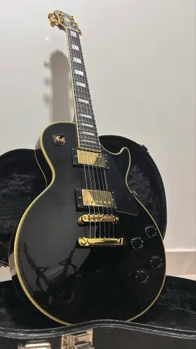 Epiphone Les Paul Custom (Black Beauty), Coreana 2005 + Hardcase AMS Custom