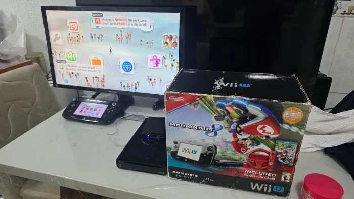 Nintendo Wii U Deluxe 32Gb + Caixa + Desbloq + Ssd + Sd Card + Edição Especial +++++