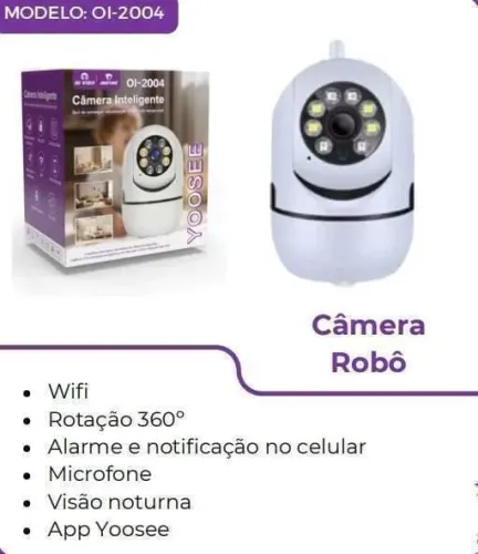Câmera interna Wi-fi Robozinho 360º (Promoção)